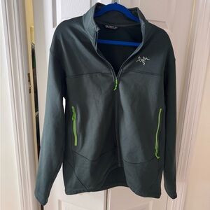 Arc'teryx Forest Green Jacket with Bright Green Details